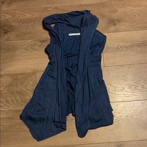 Women’s cotton sleeveless cardigan, dark blue